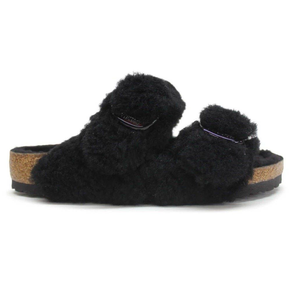 Birkenstock Arizona Big Buckle Genuine Shearling Slide Sandal
